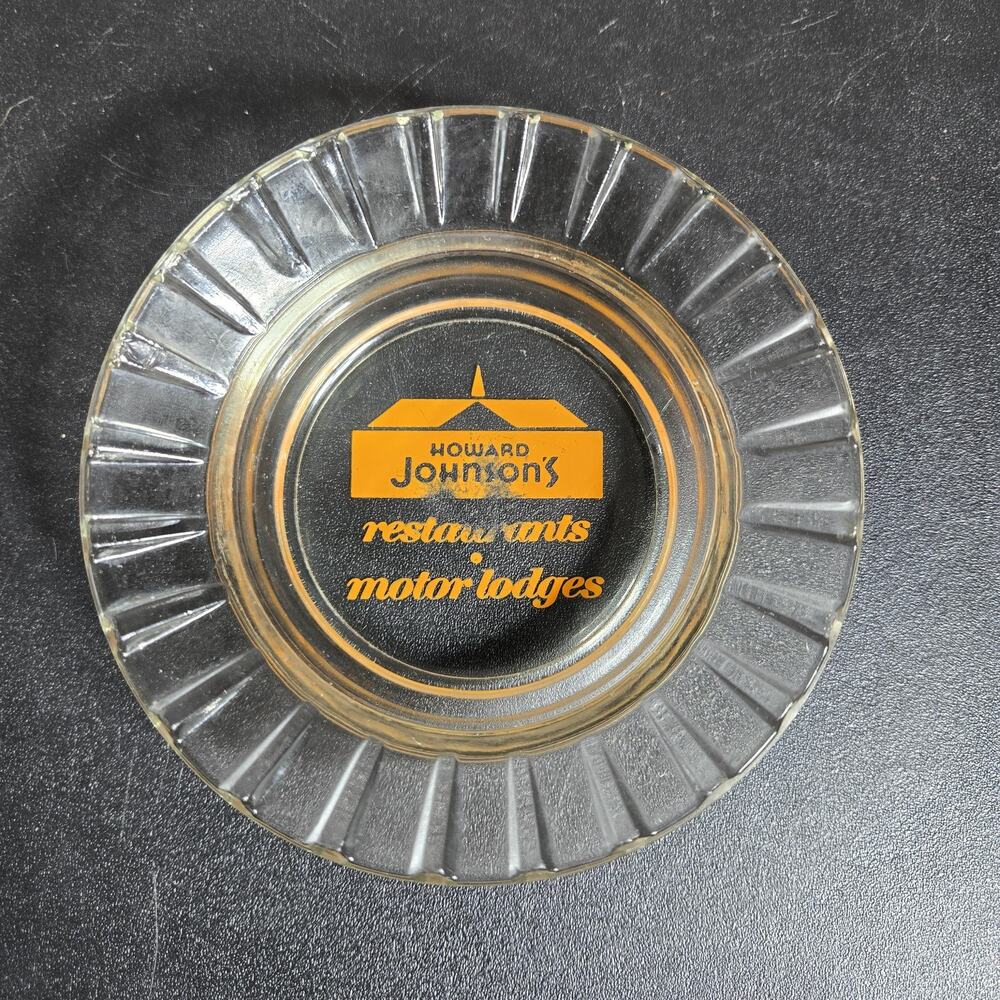 Vintage Howard Johnson's‎ Glass Ashtray Restaurant Motor Lodge Retro Hotel Decor